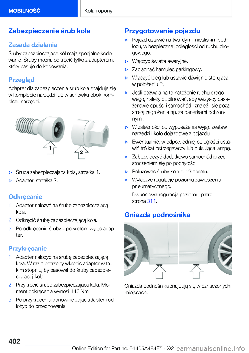 BMW 7 SERIES 2022  Instrukcja obsługi (in Polish) �Z�a�b�e�z�p�i�e�c�z�e�n�i�e��r�u�b��k�o�ł�a
�Z�a�s�a�d�a��d�z�i�a�ł�a�n�i�a
�r�u�b�y��z�a�b�e�z�p�i�e�c�z�a�j�