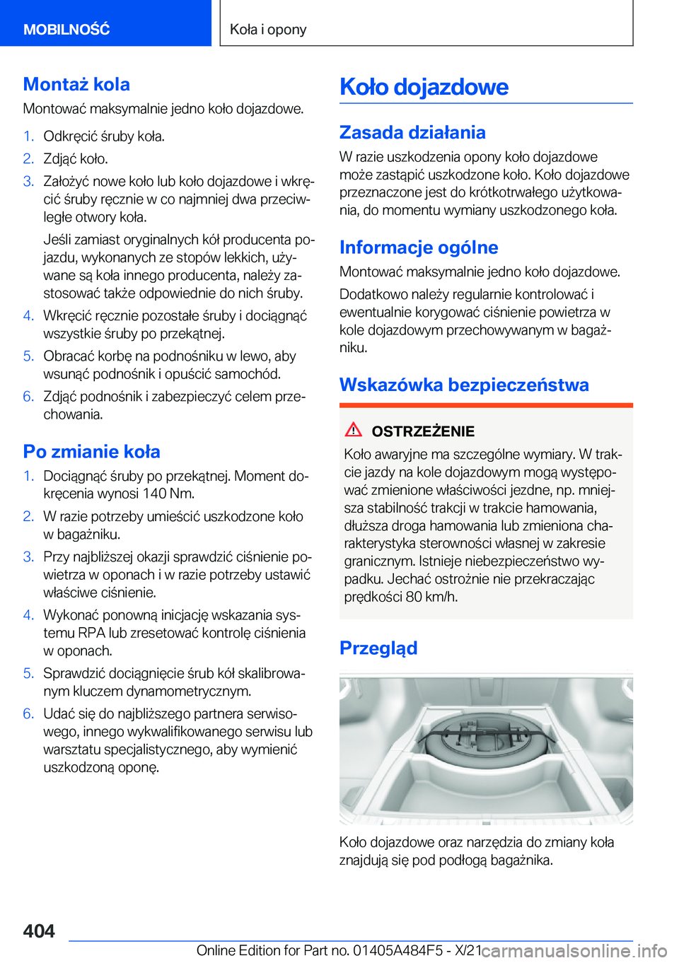 BMW 7 SERIES 2022  Instrukcja obsługi (in Polish) �M�o�n�t�a9��k�o�l�a�M�o�n�t�o�w�a�