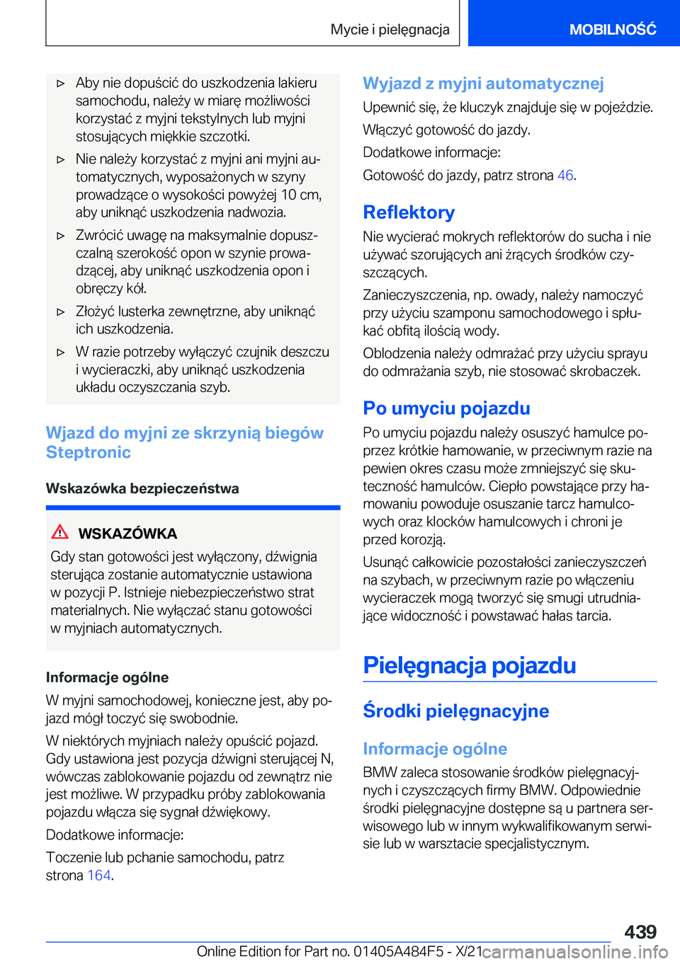 BMW 7 SERIES 2022  Instrukcja obsługi (in Polish) 'x�A�b�y��n�i�e��d�o�p�u�c�i�