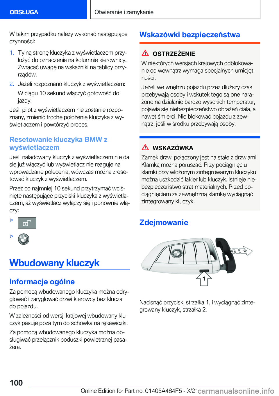 BMW 7 SERIES 2022  Instrukcja obsługi (in Polish) �W��t�a�k�i�m��p�r�z�y�p�a�d�k�u��n�a�l�e9�y��w�y�k�o�n�a�