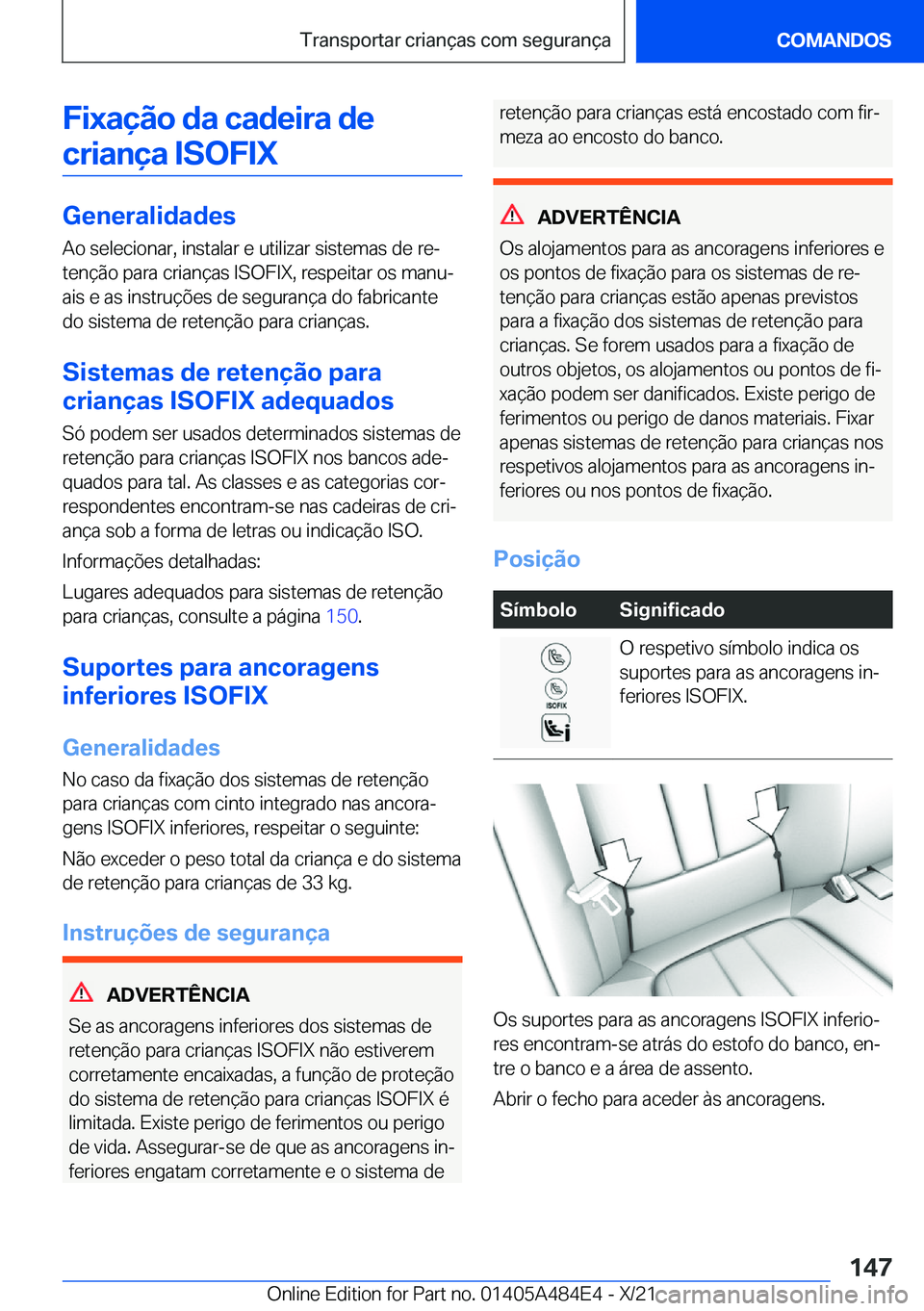 BMW 7 SERIES 2022  Manual do condutor (in Portuguese) �F�i�x�a�