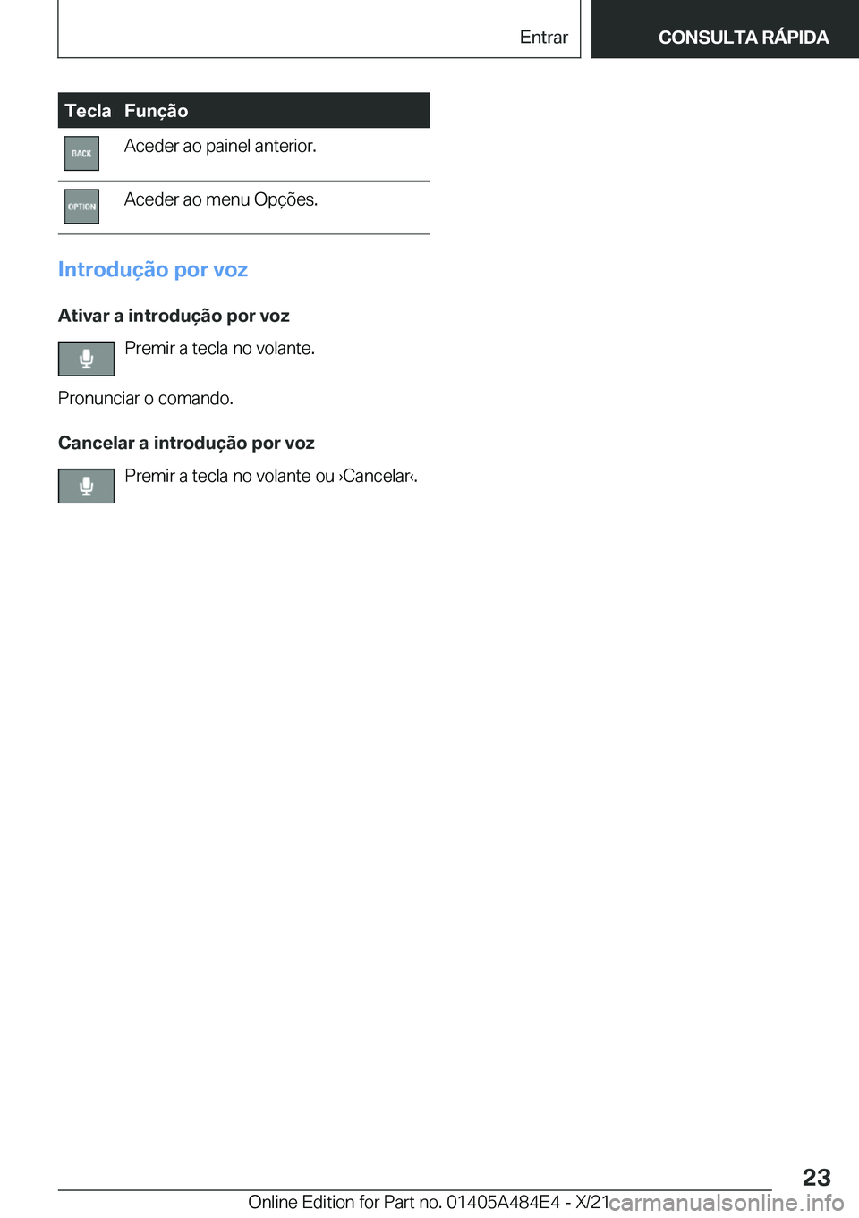 BMW 7 SERIES 2022  Manual do condutor (in Portuguese) �T�e�c�l�a�F�u�n�