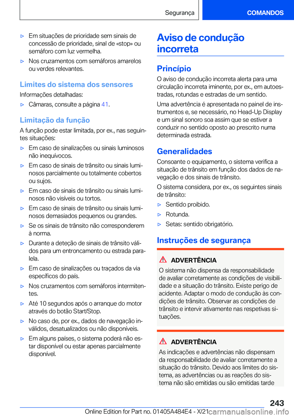 BMW 7 SERIES 2022  Manual do condutor (in Portuguese) 'x�E�m��s�i�t�u�a�