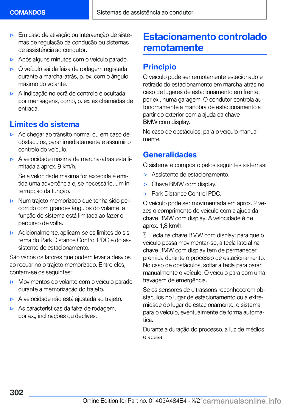 BMW 7 SERIES 2022  Manual do condutor (in Portuguese) 'x�E�m��c�a�s�o��d�e��a�t�i�v�a�
