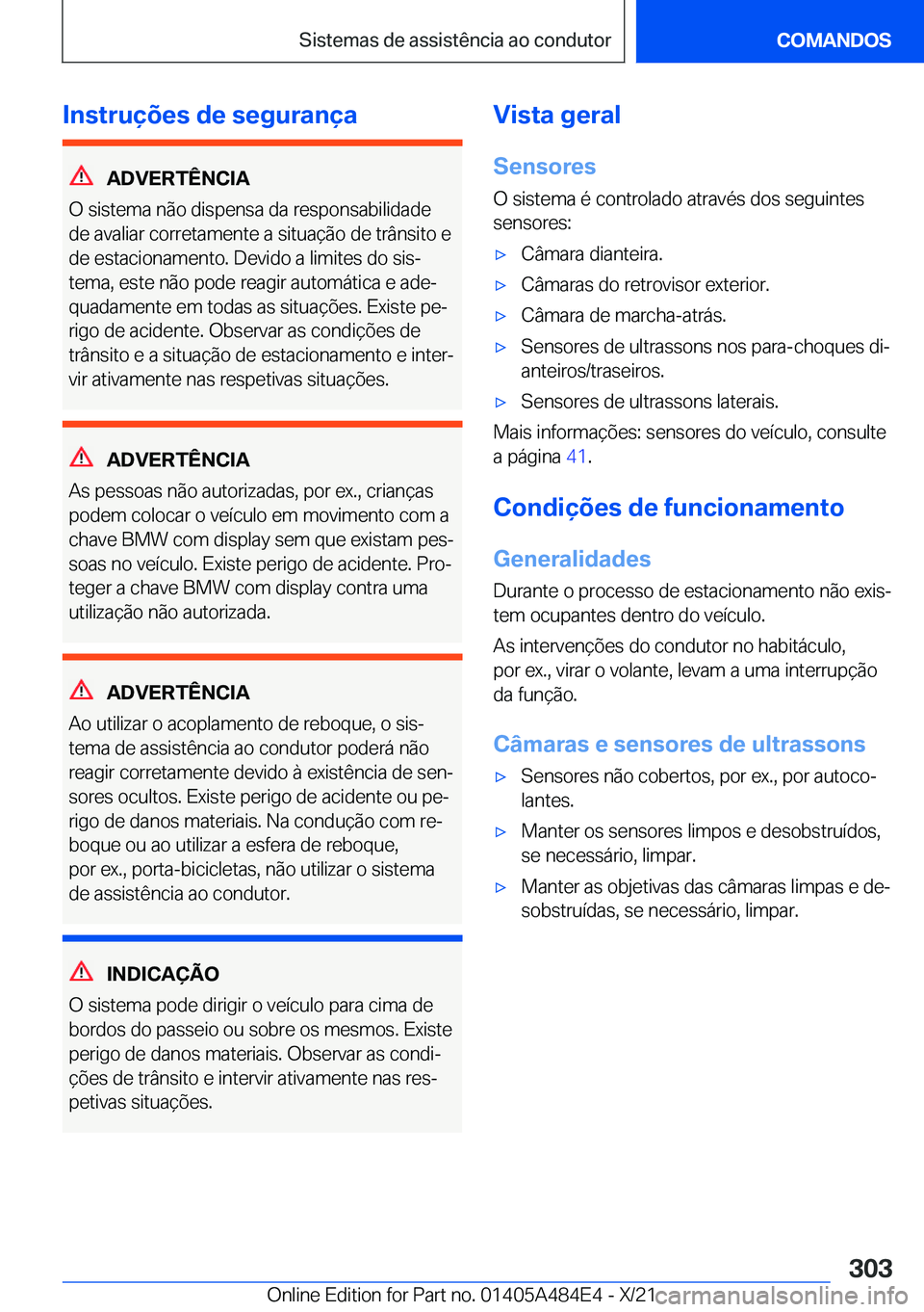 BMW 7 SERIES 2022  Manual do condutor (in Portuguese) �I�n�s�t�r�u�