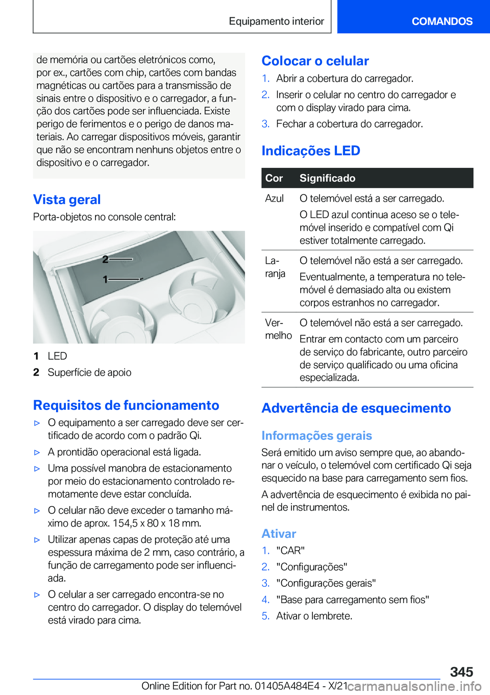 BMW 7 SERIES 2022  Manual do condutor (in Portuguese) �d�e��m�e�m�ó�r�i�a��o�u��c�a�r�t�õ�e�s��e�l�e�t�r�ó�n�i�c�o�s��c�o�m�o�,�p�o�r��e�x�.�,��c�a�r�t�õ�e�s��c�o�m��c�h�i�p�,��c�a�r�t�õ�e�s��c�o�m��b�a�n�d�a�s
�m�a�g�n�é�t�i�c�a�s��o�