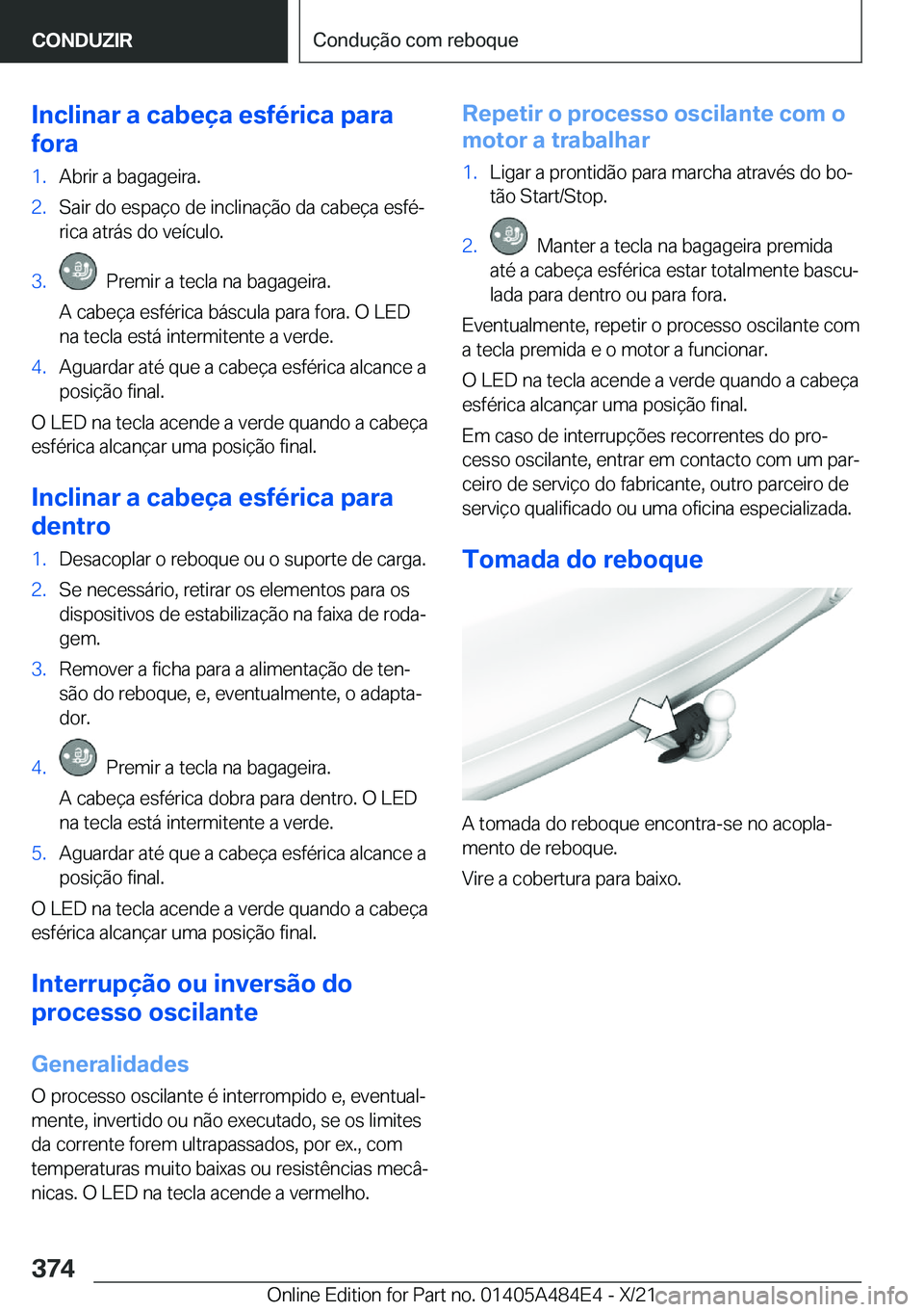 BMW 7 SERIES 2022  Manual do condutor (in Portuguese) �I�n�c�l�i�n�a�r��a��c�a�b�e�