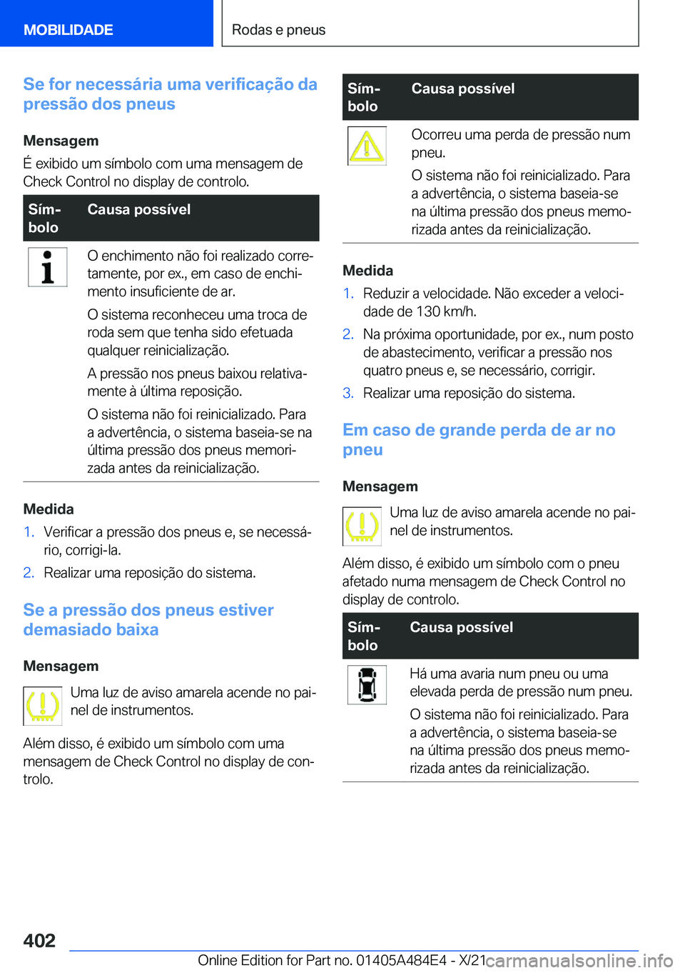 BMW 7 SERIES 2022  Manual do condutor (in Portuguese) �S�e��f�o�r��n�e�c�e�s�s�á�r�i�a��u�m�a��v�e�r�i�f�i�c�a�