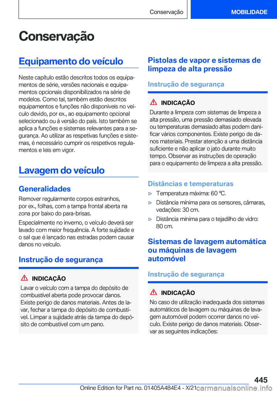 BMW 7 SERIES 2022  Manual do condutor (in Portuguese) �C�o�n�s�e�r�v�a�