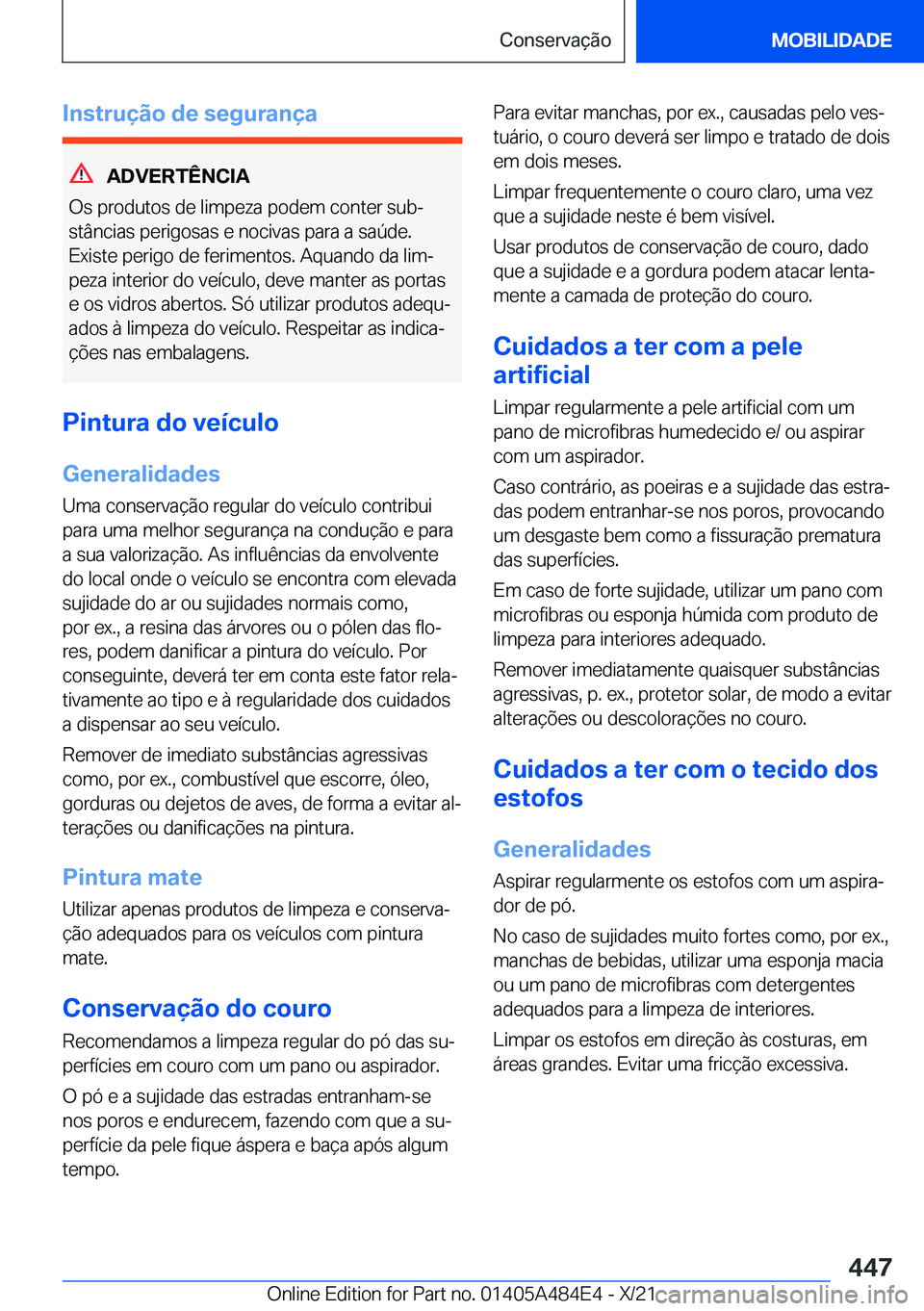 BMW 7 SERIES 2022  Manual do condutor (in Portuguese) �I�n�s�t�r�u�
