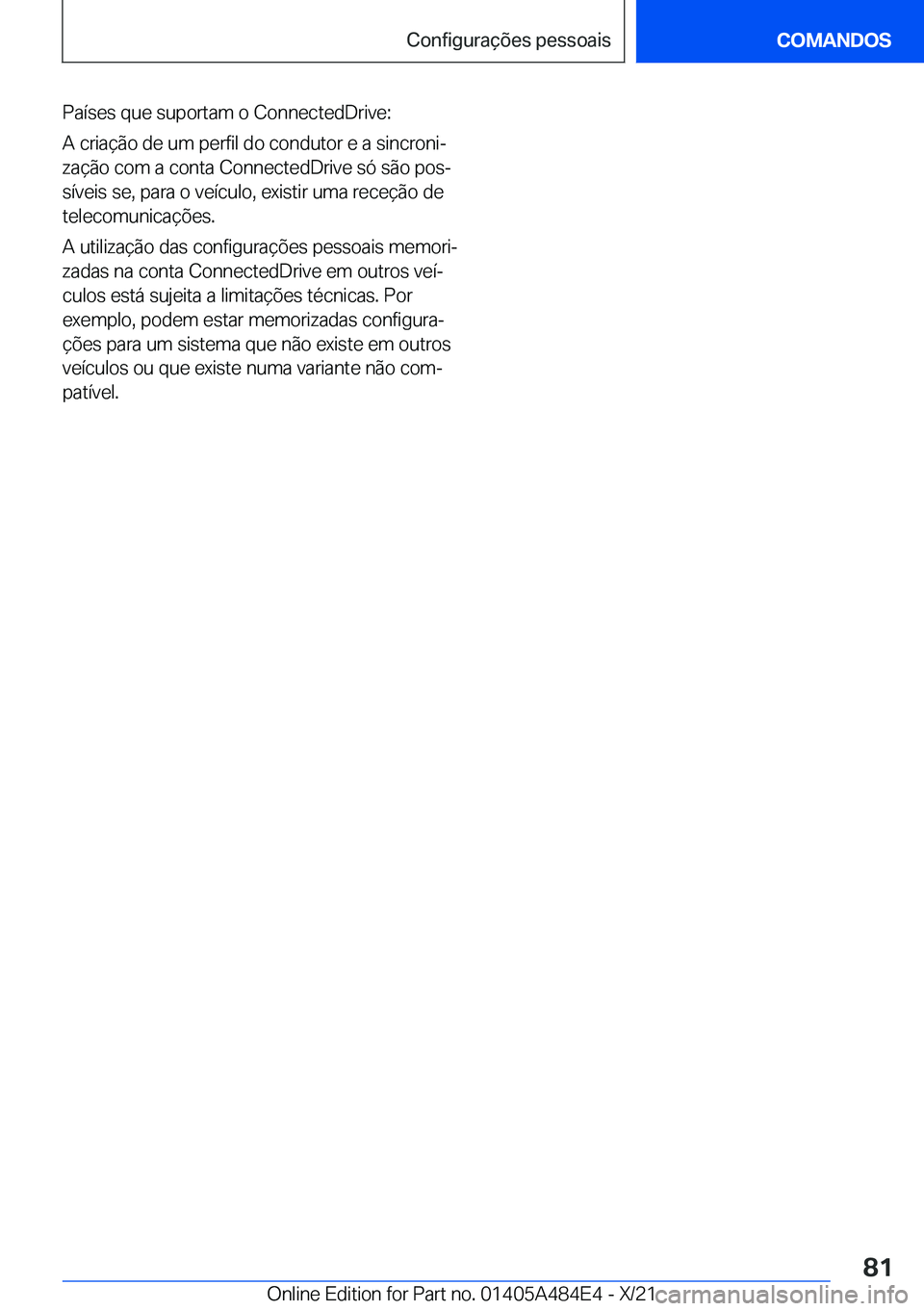 BMW 7 SERIES 2022  Manual do condutor (in Portuguese) �P�a�