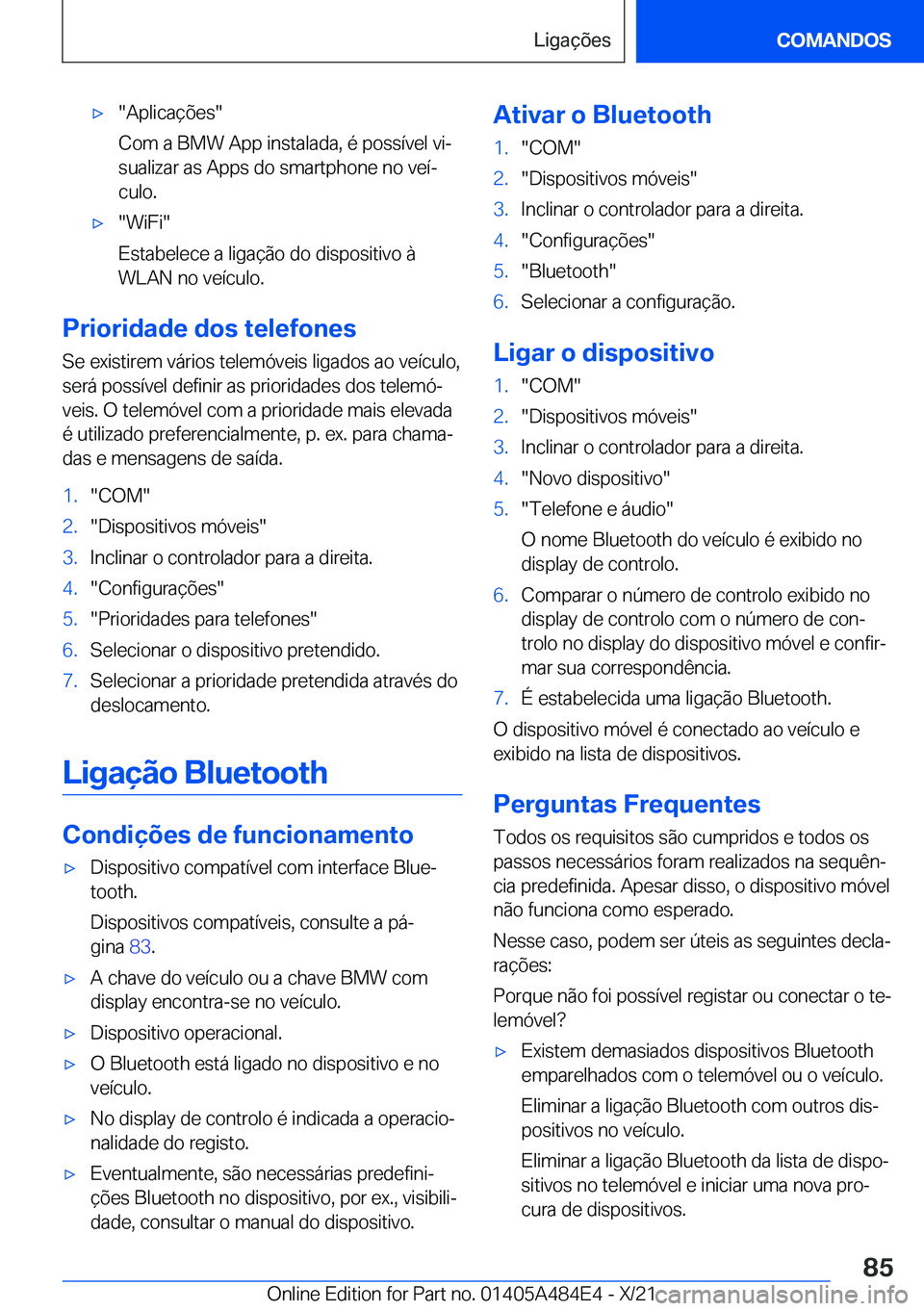 BMW 7 SERIES 2022  Manual do condutor (in Portuguese) 'x��A�p�l�i�c�a�