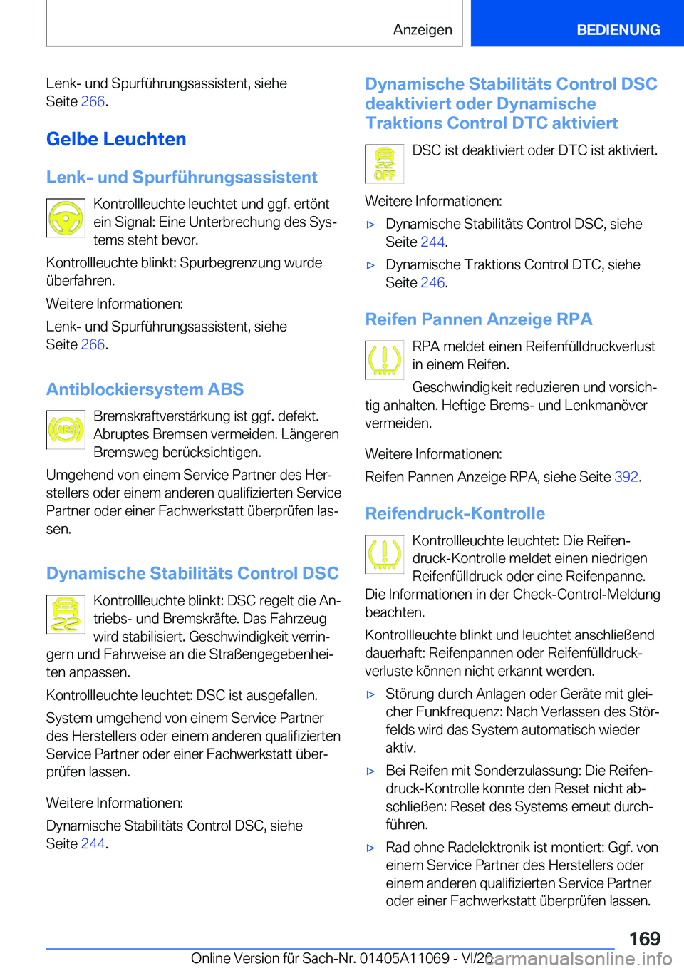 BMW 7 SERIES 2021  Betriebsanleitungen (in German) �L�e�n�k�-��u�n�d��S�p�u�r�f�