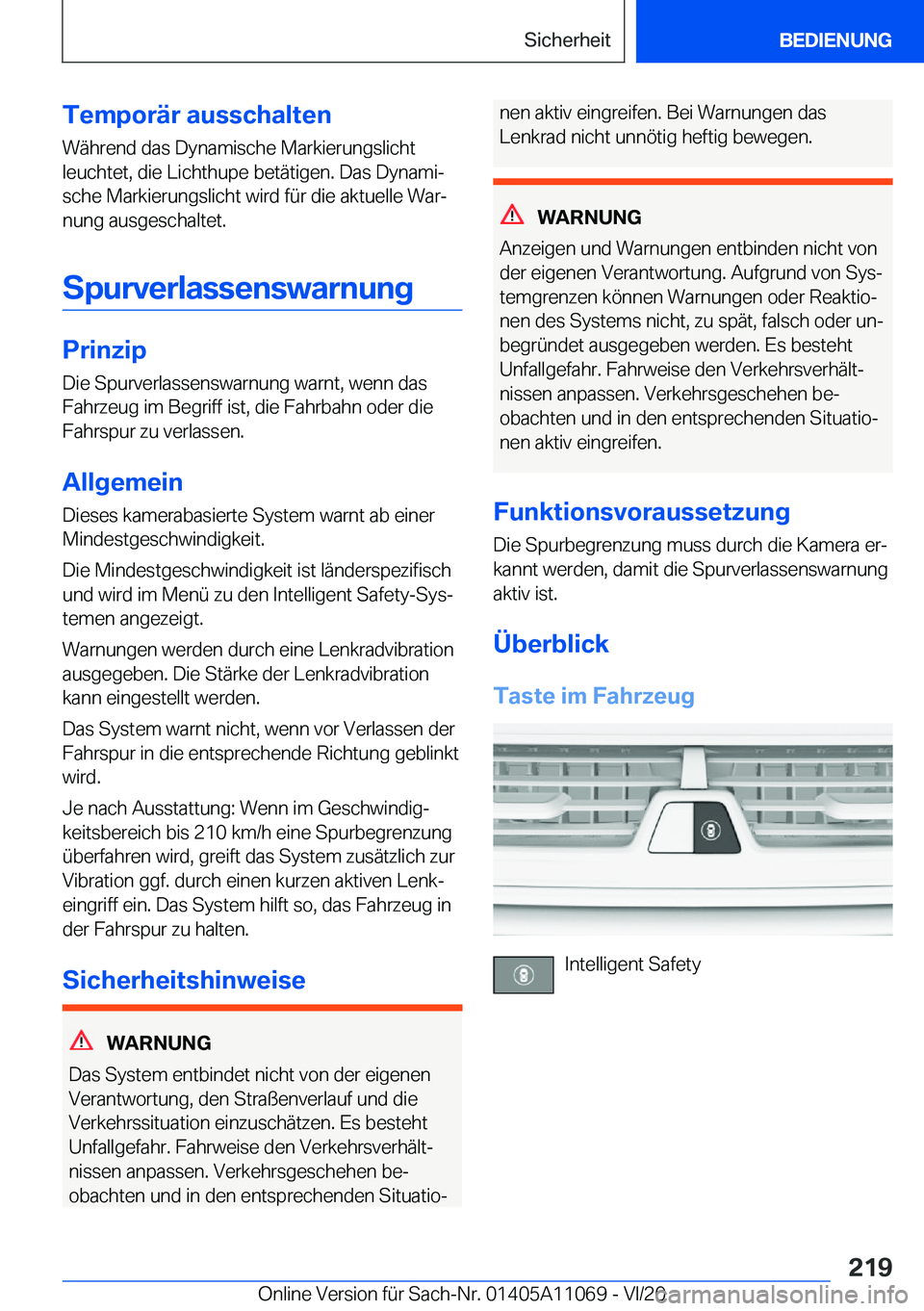 BMW 7 SERIES 2021  Betriebsanleitungen (in German) �T�e�m�p�o�r�