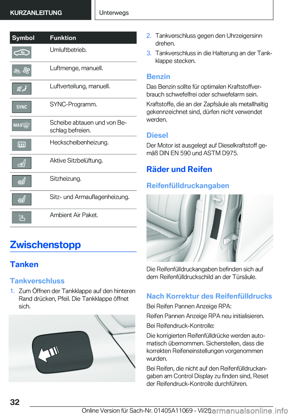 BMW 7 SERIES 2021  Betriebsanleitungen (in German) �S�y�m�b�o�l�F�u�n�k�t�i�o�n�U�m�l�u�f�t�b�e�t�r�i�e�b�.�L�u�f�t�m�e�n�g�e�,��m�a�n�u�e�l�l�.�L�u�f�t�v�e�r�t�e�i�l�u�n�g�,��m�a�n�u�e�l�l�.�S�Y�N�C�-�P�r�o�g�r�a�m�m�.�S�c�h�e�i�b�e��a�b�t�a�u�e�n