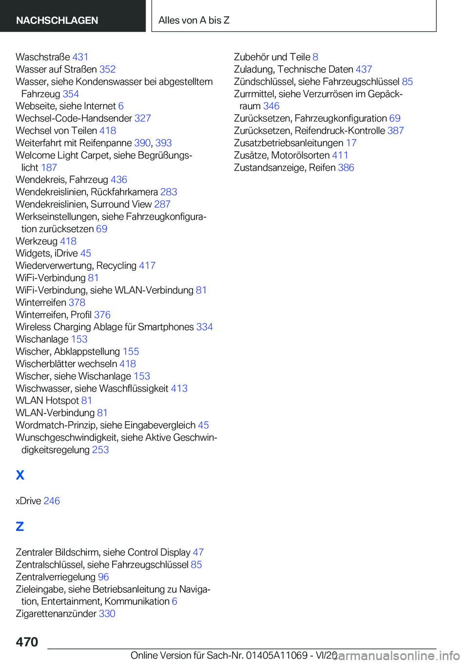BMW 7 SERIES 2021  Betriebsanleitungen (in German) �W�a�s�c�h�s�t�r�a�
