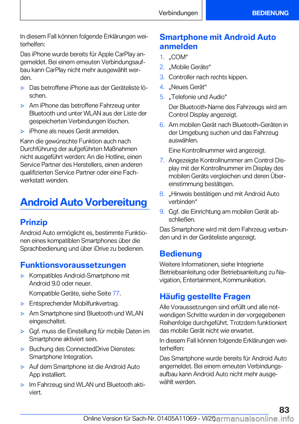 BMW 7 SERIES 2021  Betriebsanleitungen (in German) �I�n��d�i�e�s�e�m��F�a�l�l��k�