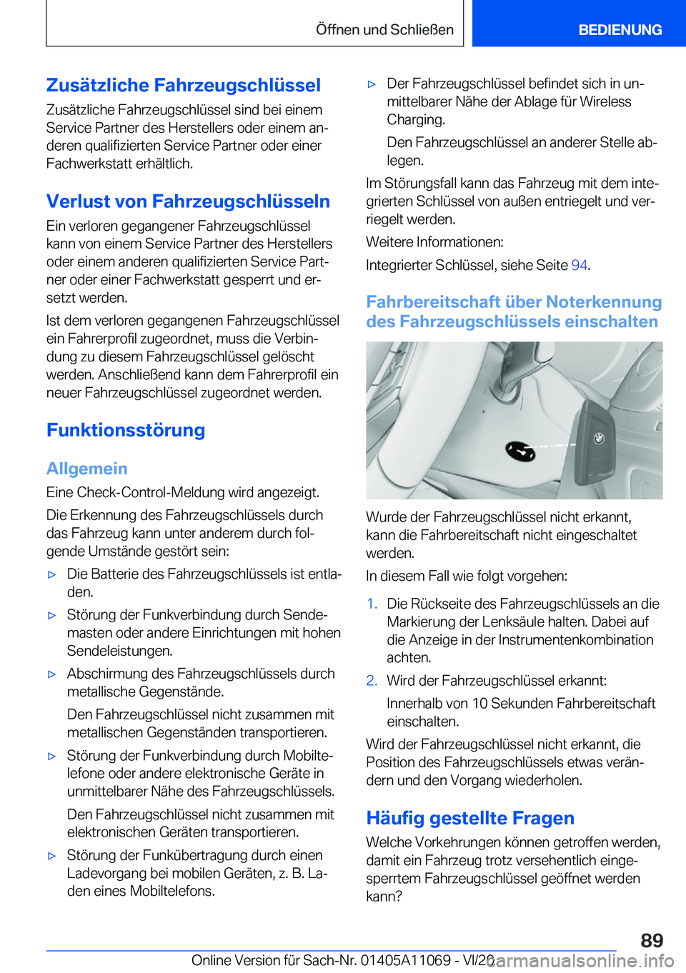 BMW 7 SERIES 2021  Betriebsanleitungen (in German) �Z�u�s�