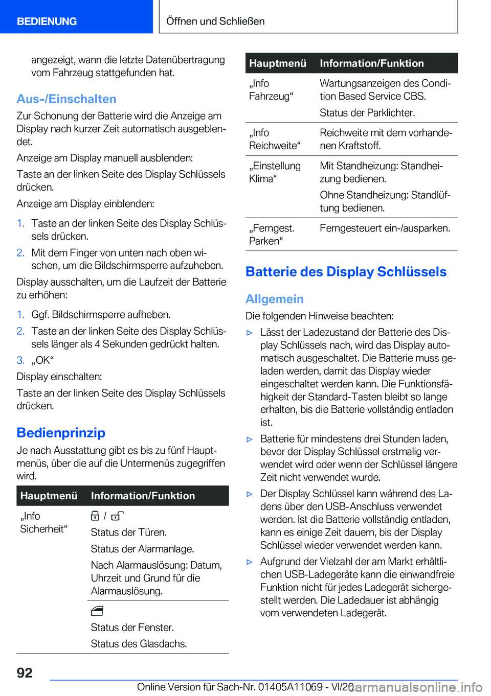 BMW 7 SERIES 2021  Betriebsanleitungen (in German) �a�n�g�e�z�e�i�g�t�,��w�a�n�n��d�i�e��l�e�t�z�t�e��D�a�t�e�n�