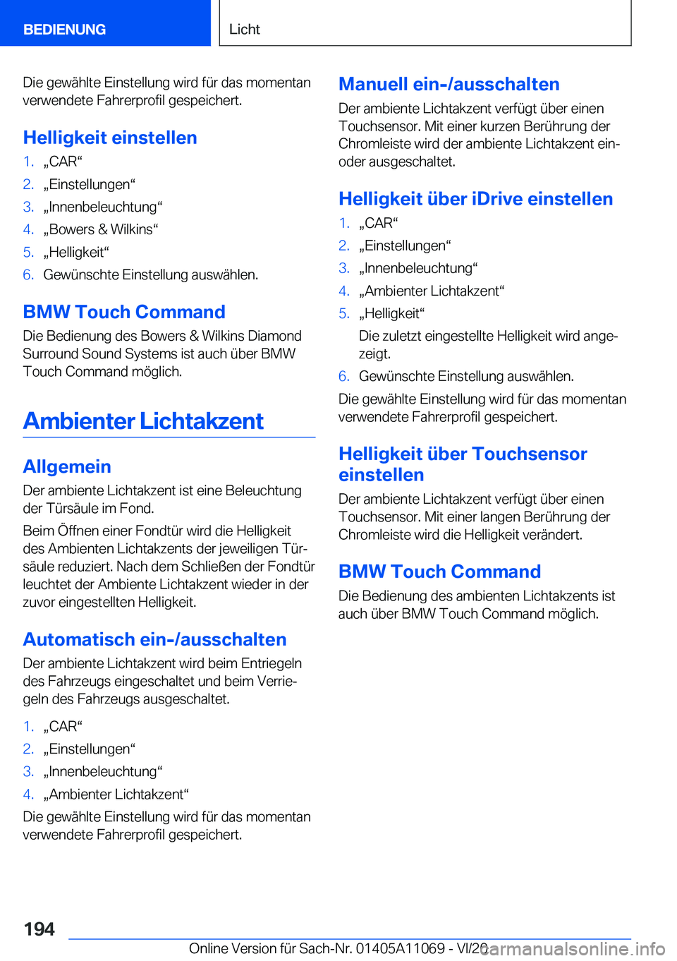 BMW 7 SERIES 2021  InstruktionsbØger (in Danish) �D�i�e��g�e�w�