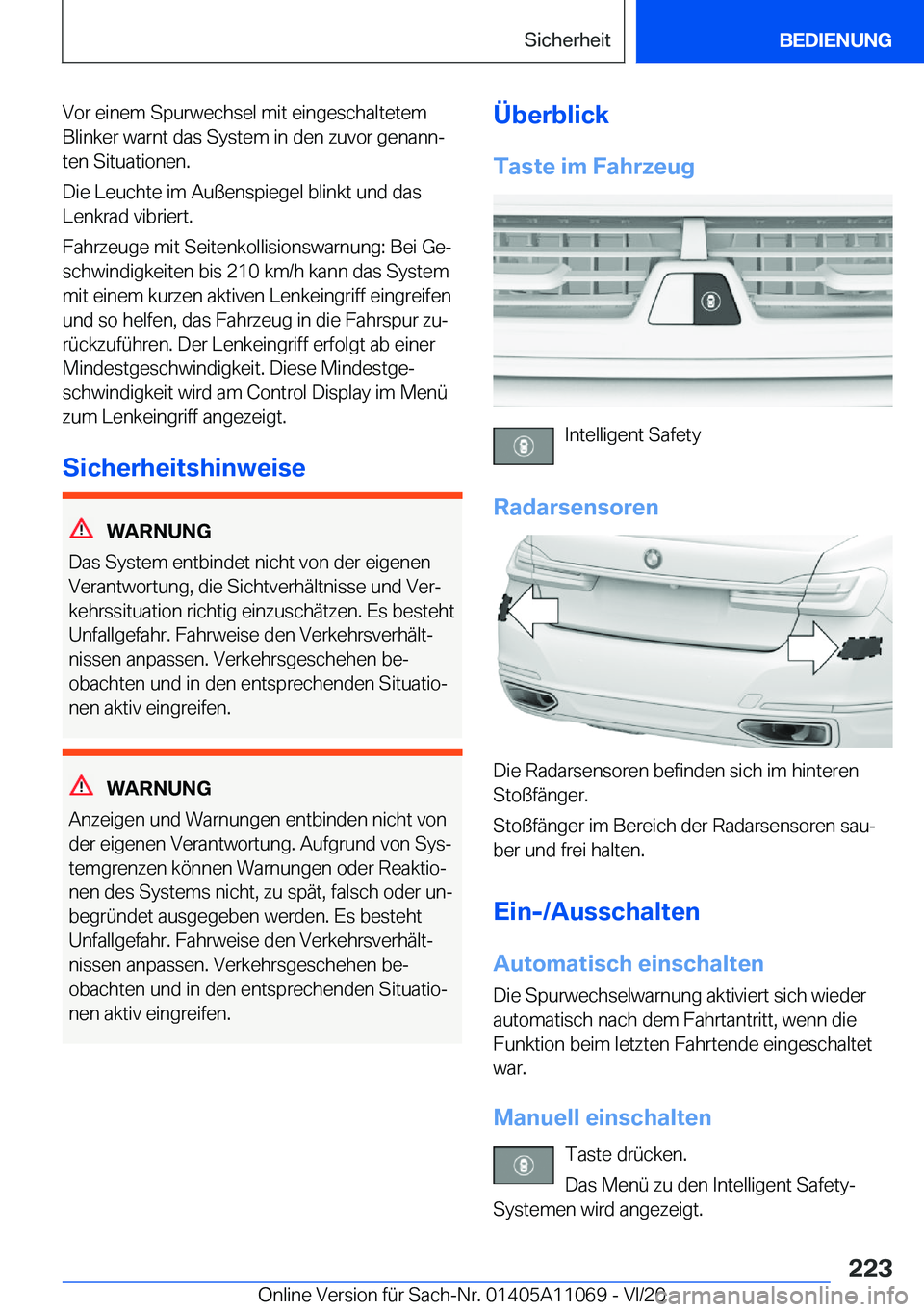 BMW 7 SERIES 2021  InstruktionsbØger (in Danish) �V�o�r��e�i�n�e�m��S�p�u�r�w�e�c�h�s�e�l��m�i�t��e�i�n�g�e�s�c�h�a�l�t�e�t�e�m
�B�l�i�n�k�e�r��w�a�r�n�t��d�a�s��S�y�s�t�e�m��i�n��d�e�n��z�u�v�o�r��g�e�n�a�n�nj �t�e�n��S�i�t�u�a�t�i�o�n