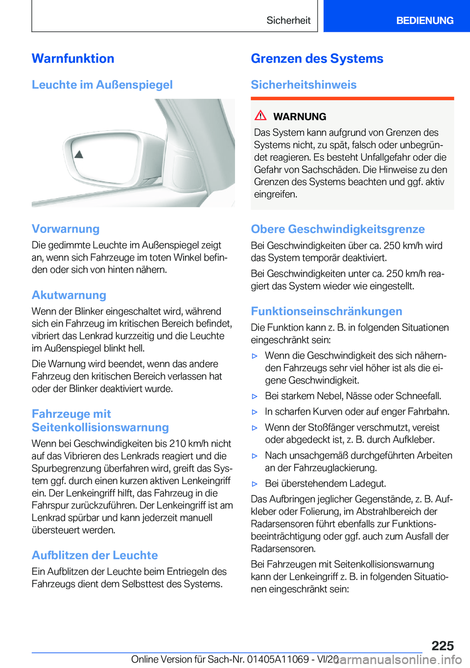 BMW 7 SERIES 2021  InstruktionsbØger (in Danish) �W�a�r�n�f�u�n�k�t�i�o�n
�L�e�u�c�h�t�e��i�m��A�u�