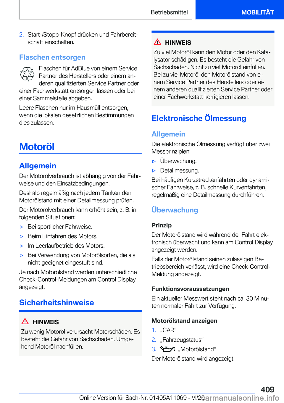 BMW 7 SERIES 2021  InstruktionsbØger (in Danish) �2�.�S�t�a�r�t�-�/�S�t�o�p�p�-�K�n�o�p�f��d�r�