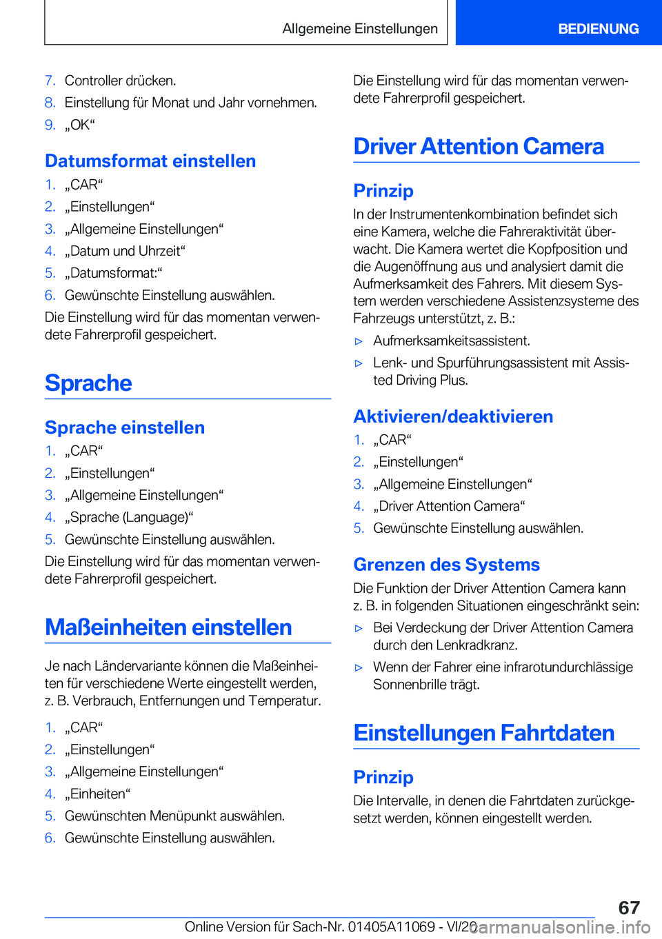 BMW 7 SERIES 2021  InstruktionsbØger (in Danish) �7�.�C�o�n�t�r�o�l�l�e�r��d�r�