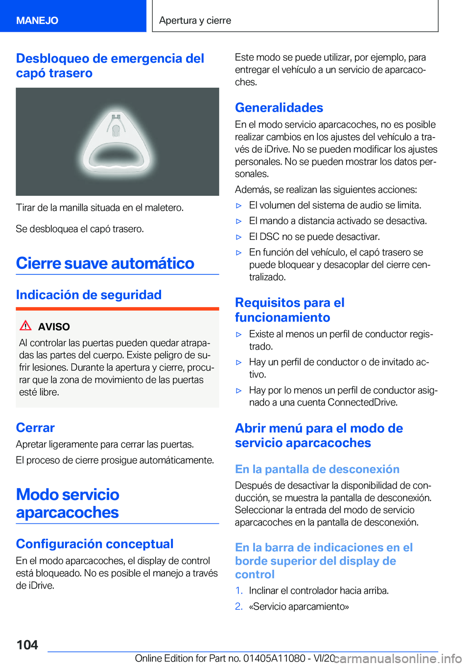 BMW 7 SERIES 2021  Manuales de Empleo (in Spanish) �D�e�s�b�l�o�q�u�e�o��d�e��e�m�e�r�g�e�n�c�i�a��d�e�l
�c�a�p�