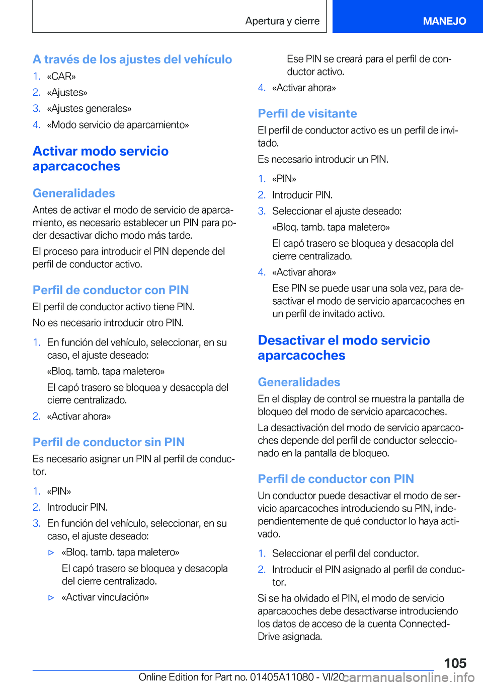 BMW 7 SERIES 2021  Manuales de Empleo (in Spanish) �A��t�r�a�v�