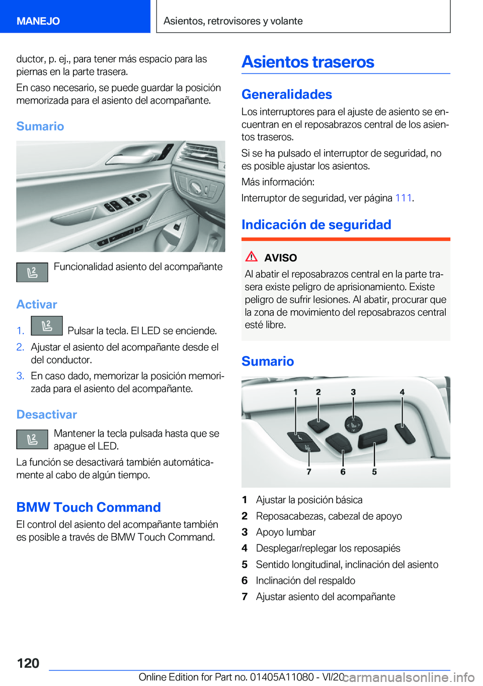 BMW 7 SERIES 2021  Manuales de Empleo (in Spanish) �d�u�c�t�o�r�,��p�.��e�j�.�,��p�a�r�a��t�e�n�e�r��m�