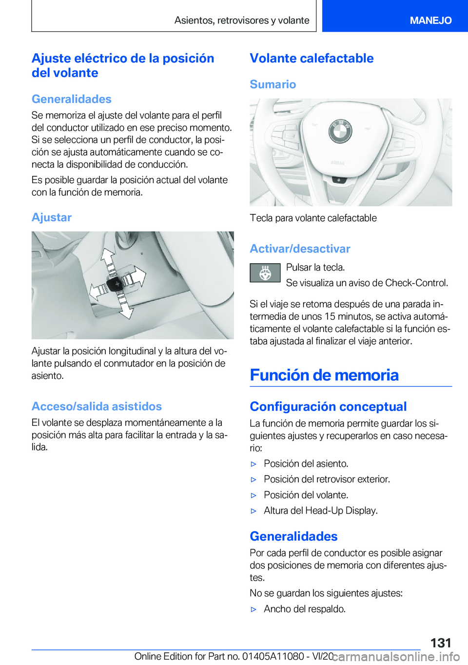BMW 7 SERIES 2021  Manuales de Empleo (in Spanish) �A�j�u�s�t�e��e�l�