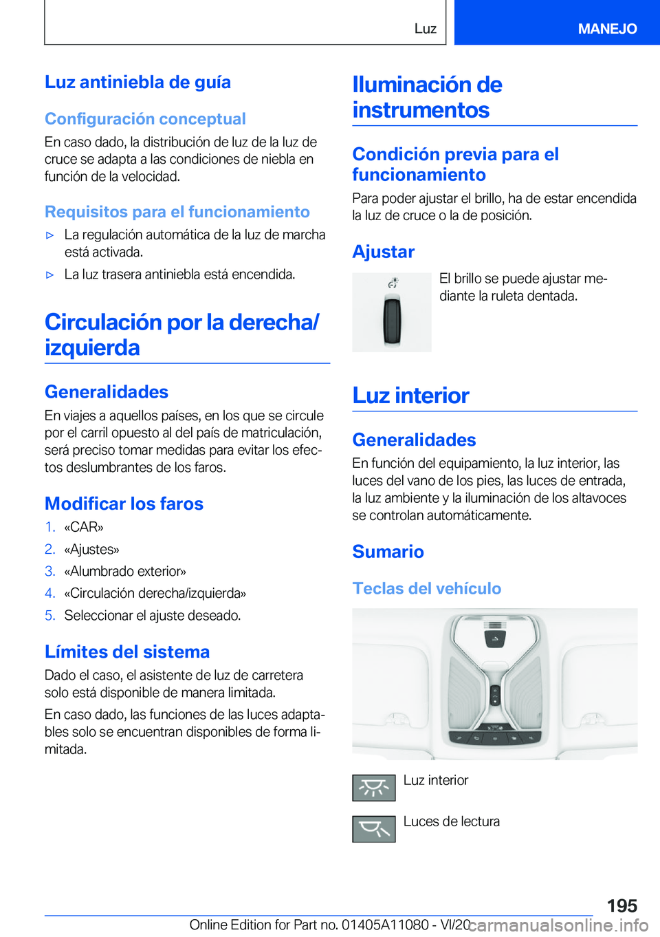 BMW 7 SERIES 2021  Manuales de Empleo (in Spanish) �L�u�z��a�n�t�i�n�i�e�b�l�a��d�e��g�u�