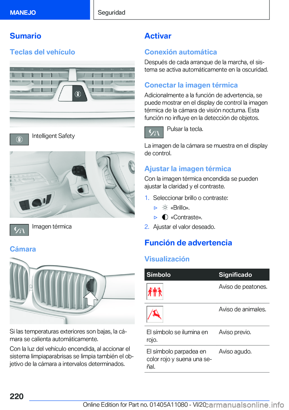 BMW 7 SERIES 2021  Manuales de Empleo (in Spanish) �S�u�m�a�r�i�o�T�e�c�l�a�s��d�e�l��v�e�h�