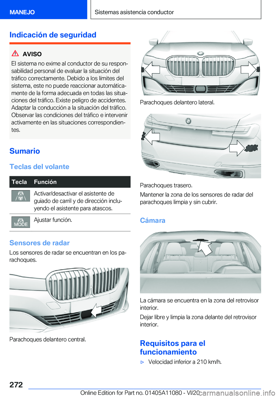 BMW 7 SERIES 2021  Manuales de Empleo (in Spanish) �I�n�d�i�c�a�c�i�