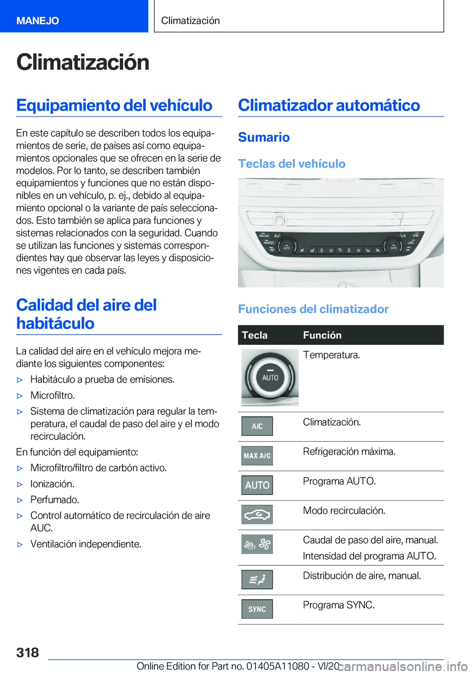 BMW 7 SERIES 2021  Manuales de Empleo (in Spanish) �C�l�i�m�a�t�i�z�a�c�i�