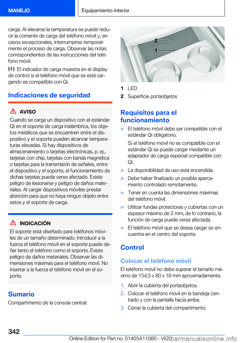 BMW 7 SERIES 2021  Manuales de Empleo (in Spanish) �c�a�r�g�a�.��A�l��e�l�e�v�a�r�s�e��l�a��t�e�m�p�e�r�a�t�u�r�a��s�e��p�u�e�d�e��r�e�d�uª�c�i�r��l�a��c�o�r�r�i�e�n�t�e��d�e��c�a�r�g�a��d�e�l��t�e�l�