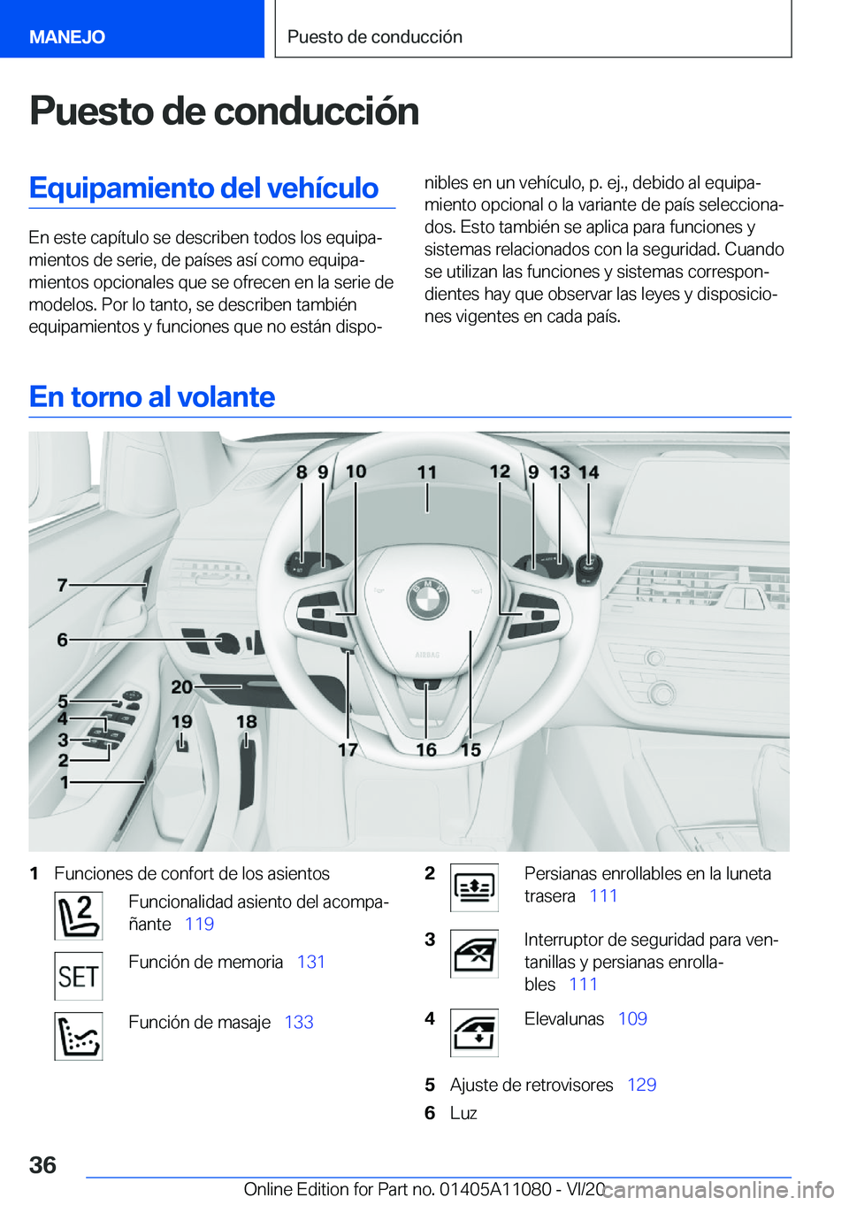 BMW 7 SERIES 2021  Manuales de Empleo (in Spanish) �P�u�e�s�t�o��d�e��c�o�n�d�u�c�c�i�