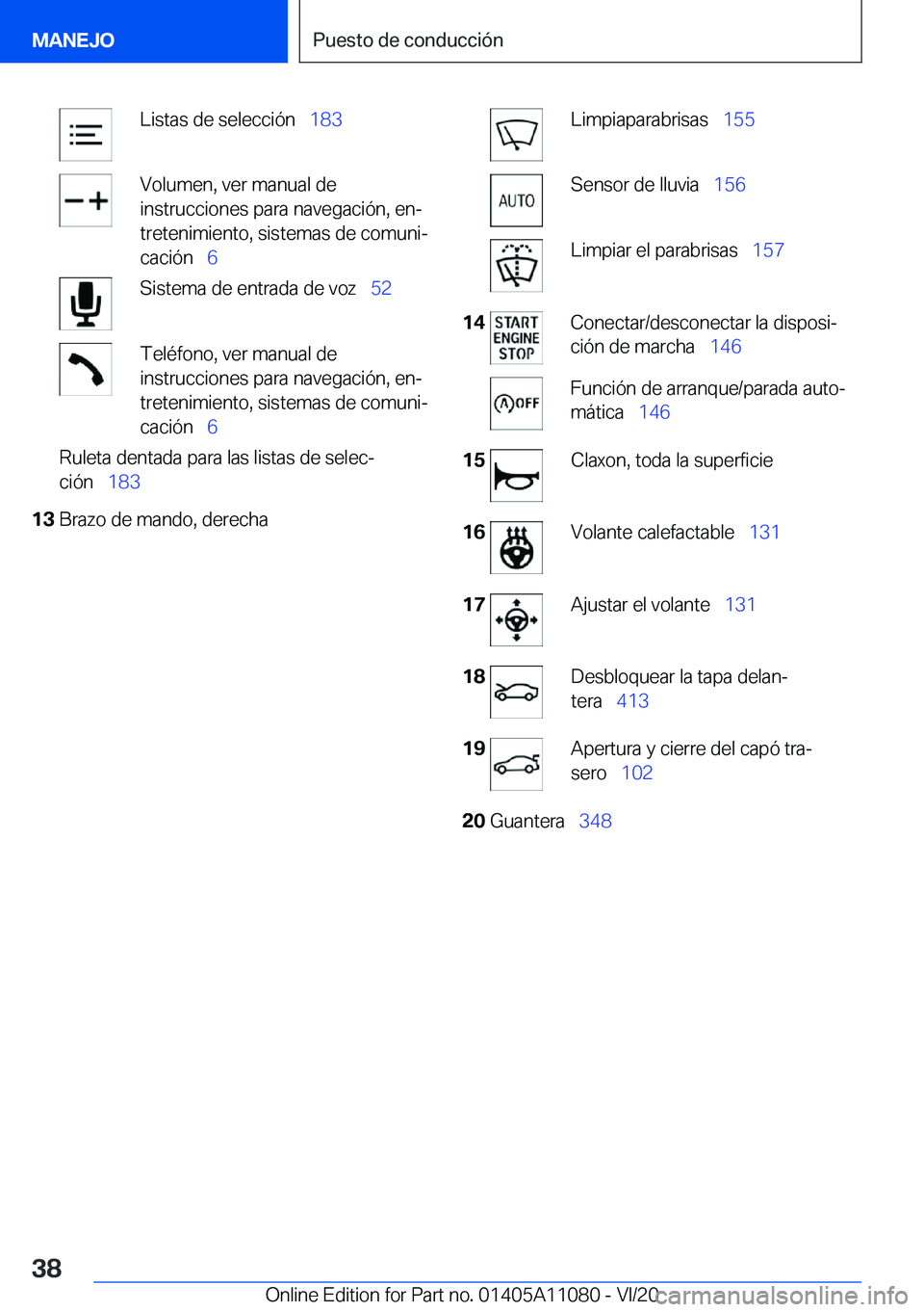 BMW 7 SERIES 2021  Manuales de Empleo (in Spanish) �L�i�s�t�a�s��d�e��s�e�l�e�c�c�i�