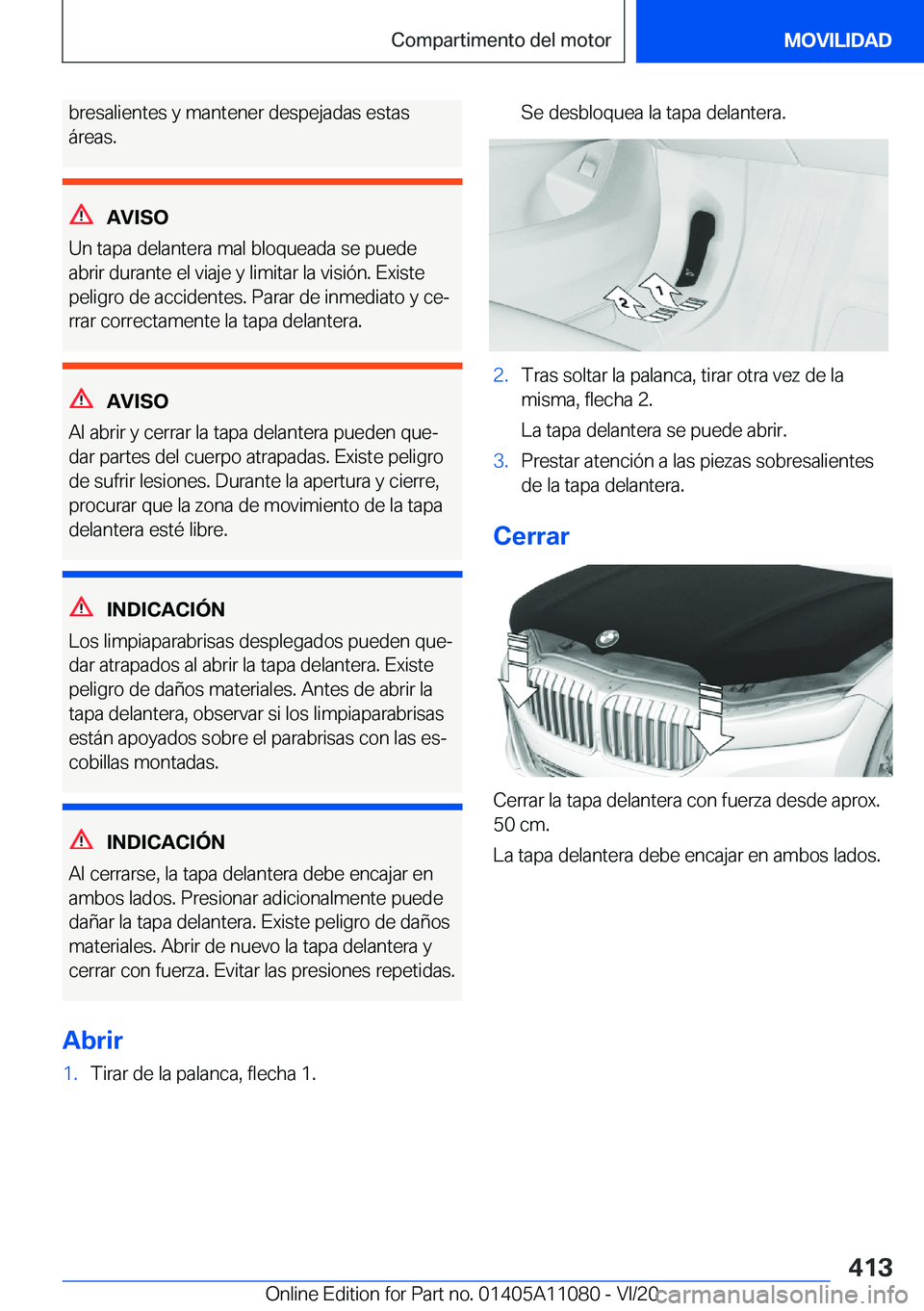 BMW 7 SERIES 2021  Manuales de Empleo (in Spanish) �b�r�e�s�a�l�i�e�n�t�e�s��y��m�a�n�t�e�n�e�r��d�e�s�p�e�j�a�d�a�s��e�s�t�a�s�