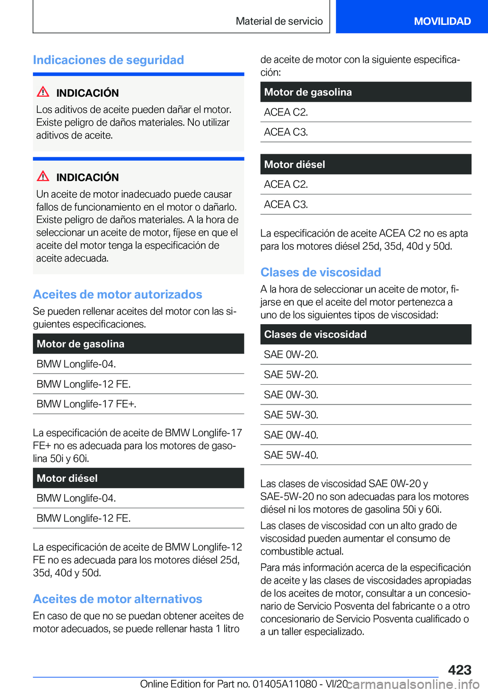 BMW 7 SERIES 2021  Manuales de Empleo (in Spanish) �I�n�d�i�c�a�c�i�o�n�e�s��d�e��s�e�g�u�r�i�d�a�d
�I�N�D�I�C�A�C�I�