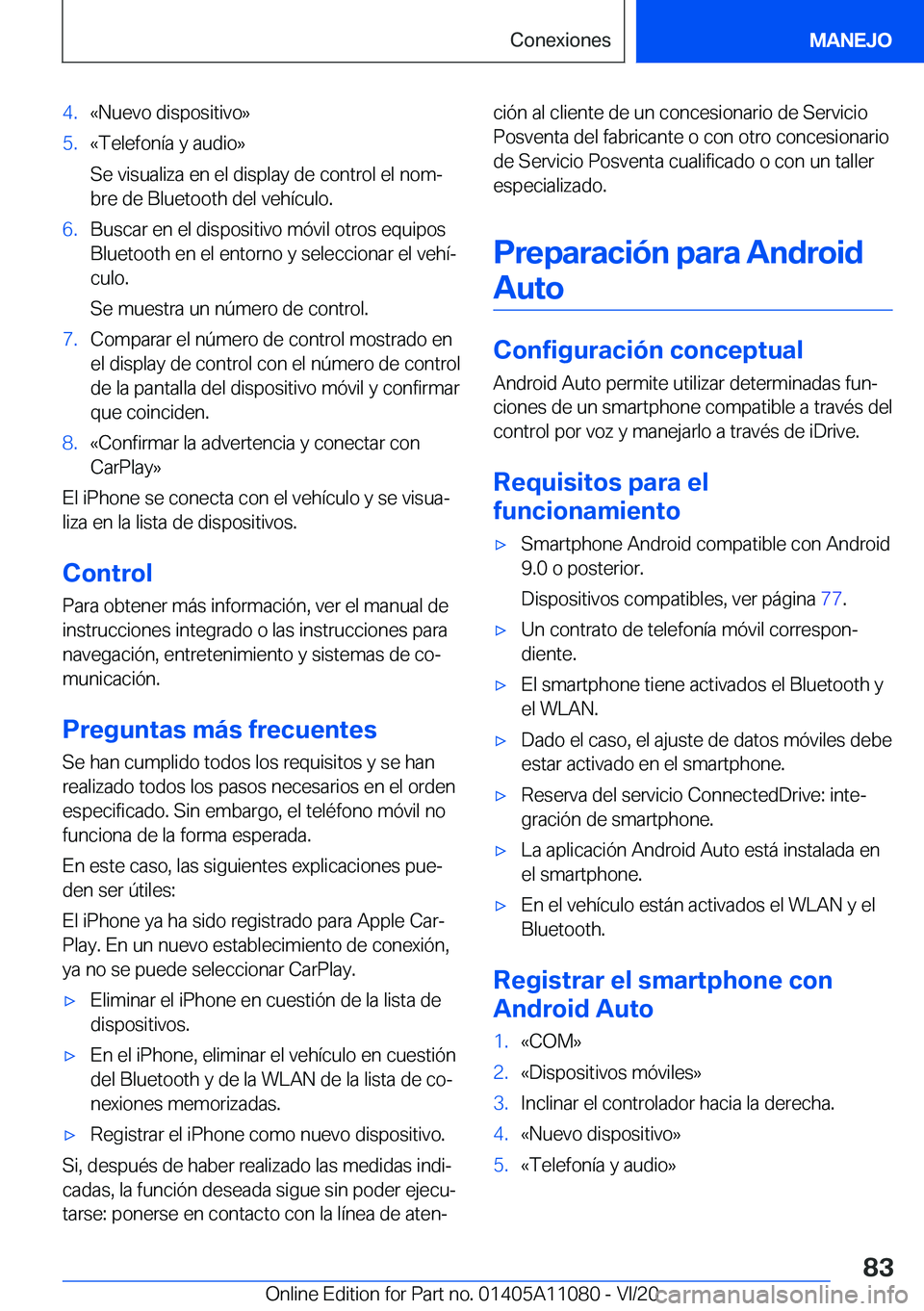 BMW 7 SERIES 2021  Manuales de Empleo (in Spanish) �4�.�«�N�u�e�v�o��d�i�s�p�o�s�i�t�i�v�o�{�5�.�«�T�e�l�e�f�o�n�