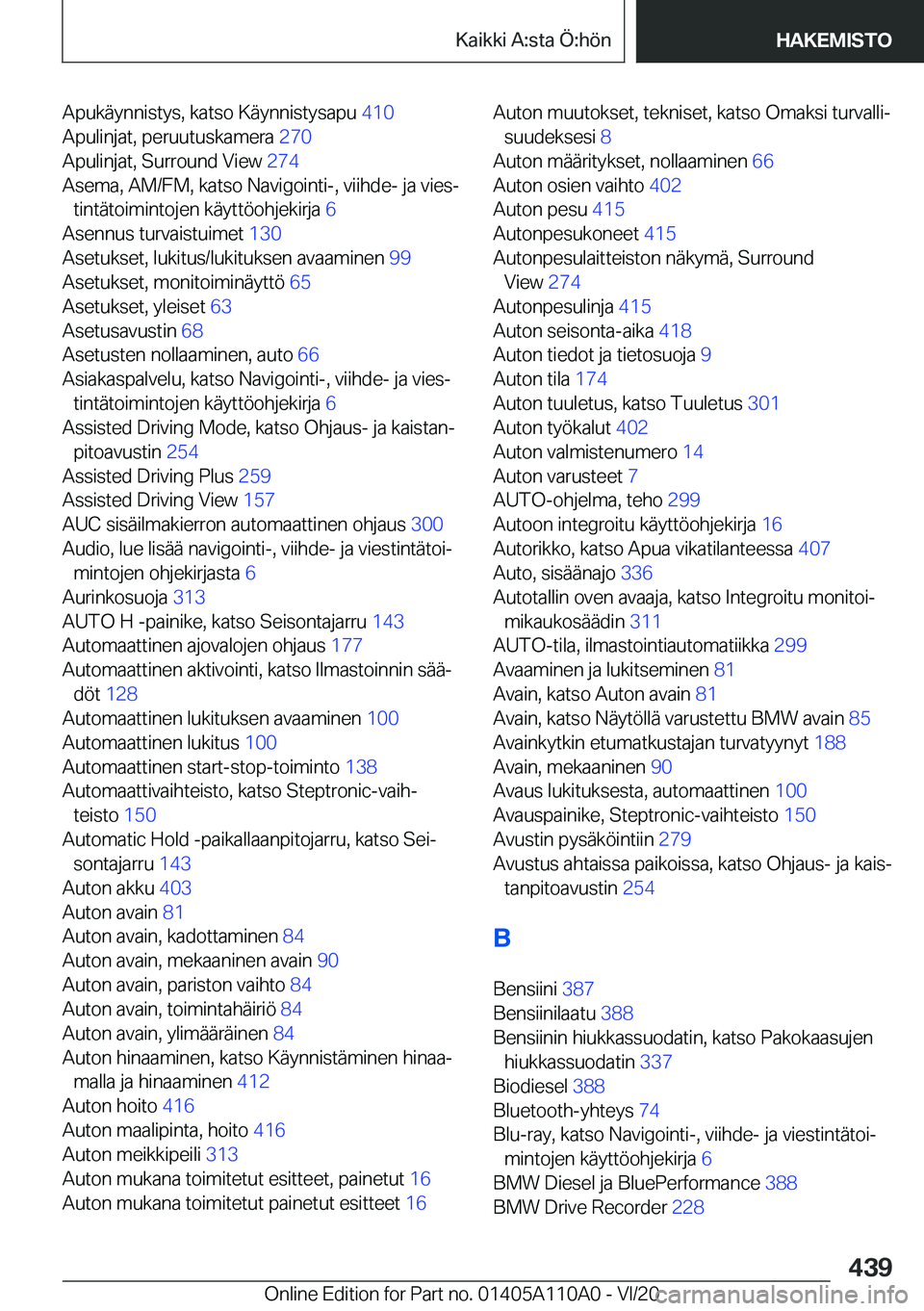 BMW 7 SERIES 2021  Omistajan Käsikirja (in Finnish) �A�p�u�k�