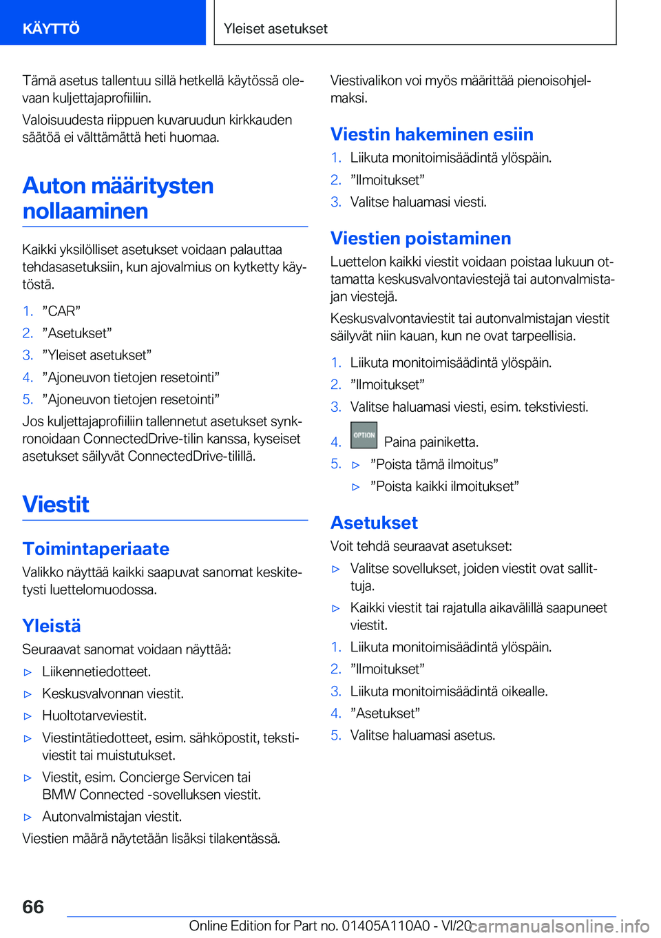 BMW 7 SERIES 2021  Omistajan Käsikirja (in Finnish) �T�