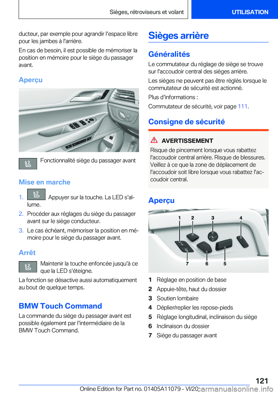 BMW 7 SERIES 2021  Notices Demploi (in French) �d�u�c�t�e�u�r�,��p�a�r��e�x�e�m�p�l�e��p�o�u�r��a�g�r�a�n�d�i�r��l�'�e�s�p�a�c�e��l�i�b�r�e
�p�o�u�r��l�e�s��j�a�m�b�e�s��