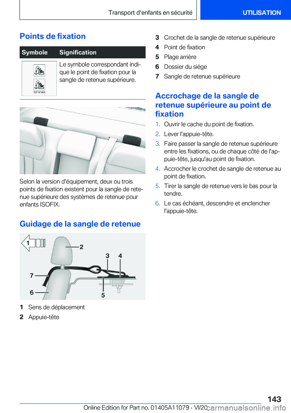 BMW 7 SERIES 2021  Notices Demploi (in French) �P�o�i�n�t�s��d�e��f�i�x�a�t�i�o�n�S�y�m�b�o�l�e�S�i�g�n�i�f�i�c�a�t�i�o�n�L�e��s�y�m�b�o�l�e��c�o�r�r�e�s�p�o�n�d�a�n�t��i�n�d�ij
�q�u�e��l�e��p�o�i�n�t��d�e��f�i�x�a�t�i�o�n��p�o�u�r��l�