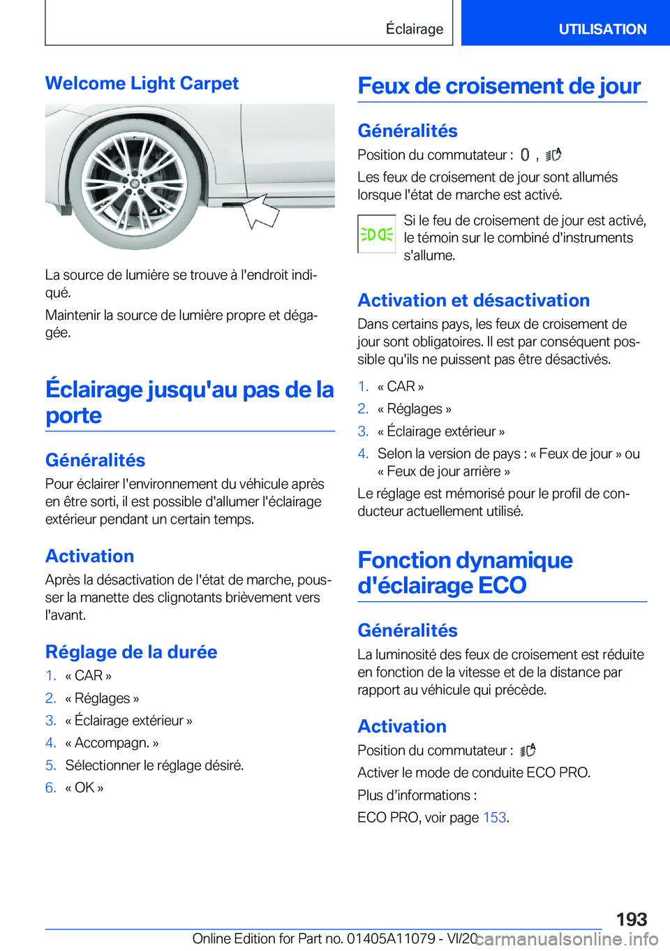 BMW 7 SERIES 2021  Notices Demploi (in French) �W�e�l�c�o�m�e��L�i�g�h�t��C�a�r�p�e�t
�L�a��s�o�u�r�c�e��d�e��l�u�m�i�è�r�e��s�e��t�r�o�u�v�e��