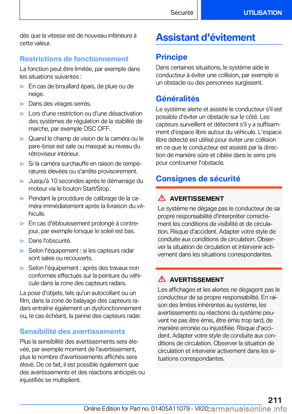 BMW 7 SERIES 2021  Notices Demploi (in French) �d�è�s��q�u�e��l�a��v�i�t�e�s�s�e��e�s�t��d�e��n�o�u�v�e�a�u��i�n�f�é�r�i�e�u�r�e��