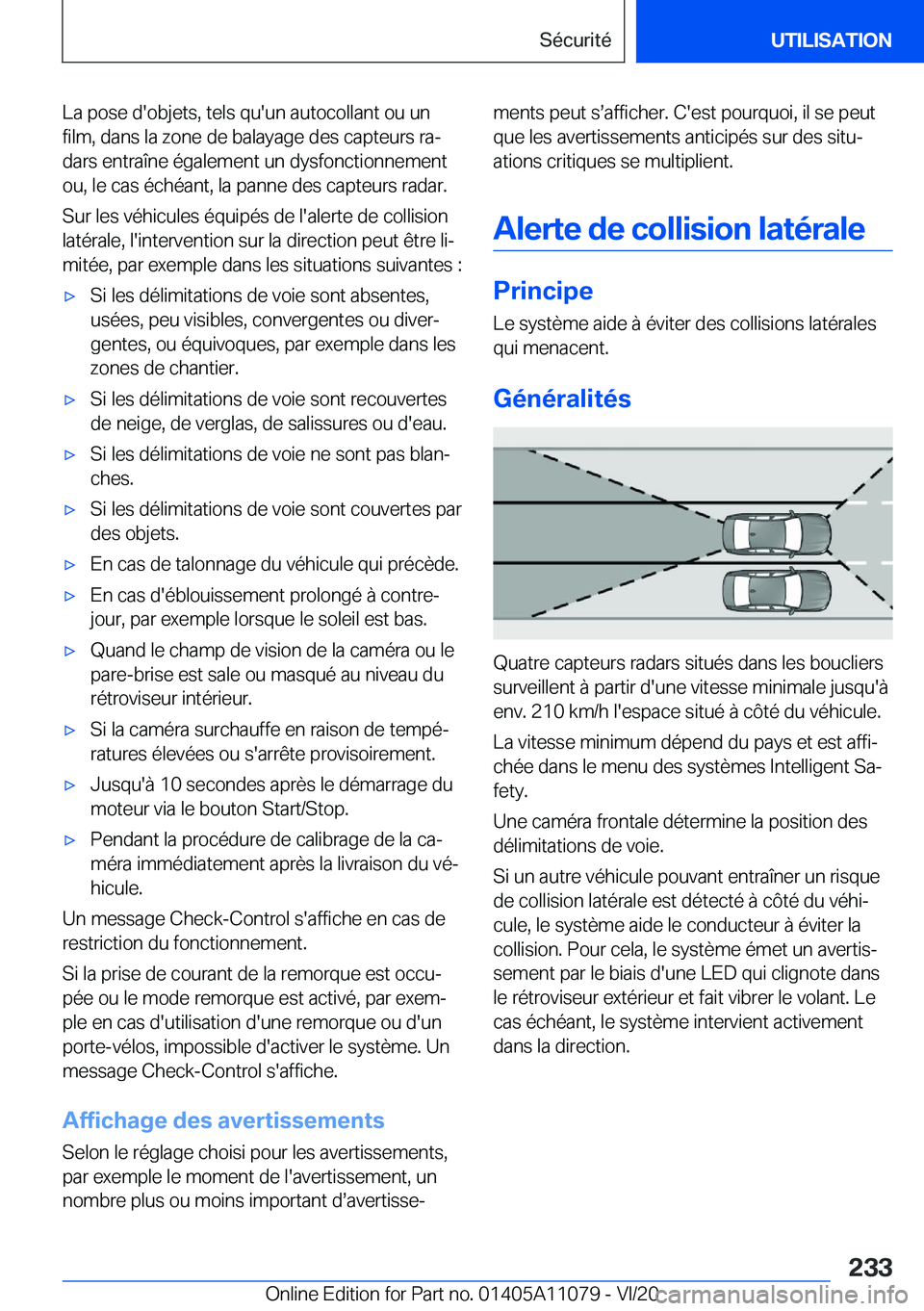 BMW 7 SERIES 2021  Notices Demploi (in French) �L�a��p�o�s�e��d�'�o�b�j�e�t�s�,��t�e�l�s��q�u�'�u�n��a�u�t�o�c�o�l�l�a�n�t��o�u��u�n�f�i�l�m�,��d�a�n�s��l�a��z�o�n�e��d�e��b�a�l�a�y�a�g�e��d�e�s��c�a�p�t�e�u�r�s��r�aj
�d�a�
