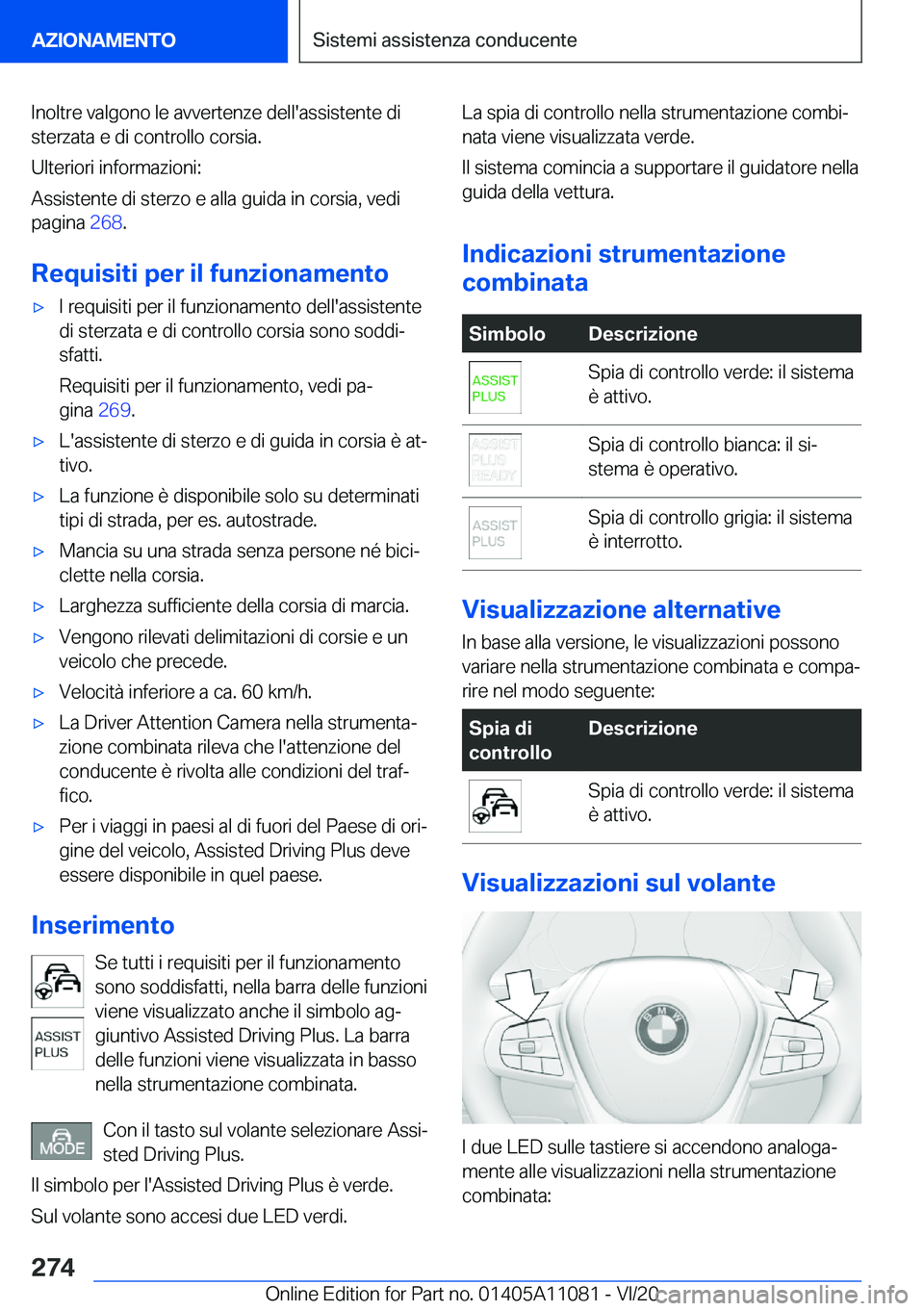 BMW 7 SERIES 2021  Libretti Di Uso E manutenzione (in Italian) �I�n�o�l�t�r�e��v�a�l�g�o�n�o��l�e��a�v�v�e�r�t�e�n�z�e��d�e�l�l�'�a�s�s�i�s�t�e�n�t�e��d�i�s�t�e�r�z�a�t�a��e��d�i��c�o�n�t�r�o�l�l�o��c�o�r�s�i�a�.
�U�l�t�e�r�i�o�r�i��i�n�f�o�r�m�a�z�